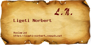 Ligeti Norbert névjegykártya